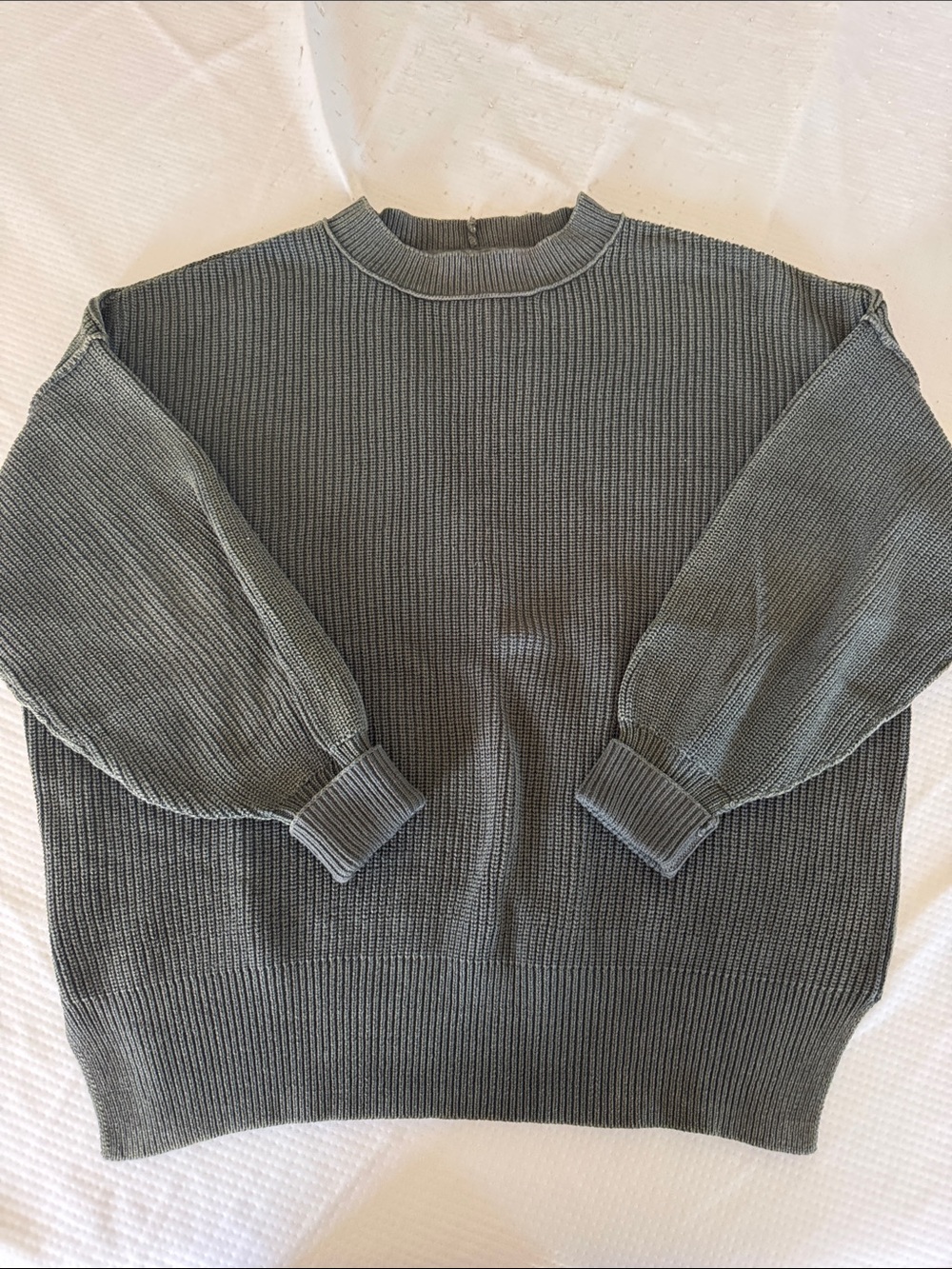 Aerie Women’s Ribbed Crewneck Sweater - dark green